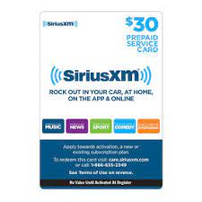 I do that for my sirius sub. Prepaid Cards Shop Siriusxm