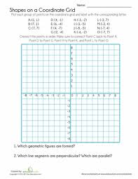 Coordinate Grid Shapes Worksheet Education Com Coordinate Grid Coordinate Plane Worksheets Coordinates Math