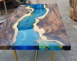 Lendroit Ou Acheter Et Vendre Tout Le Fait Main Table De Resine Resine Epoxy Bois Table En Bois Naturel