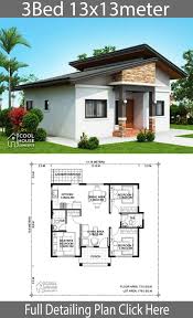 Home Design Plan 13x13m With 3 Bedrooms Home Design With Plansearch Simple House Design Cool House Designs Bungalow House Design With the growing needs, the dwindling jobs and the rising costs all a duplex is one of the best 3 bedroom house designs to consider for your property.
