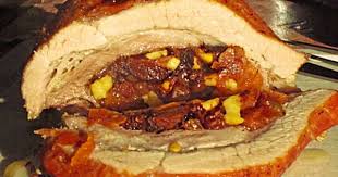 Omas Gefullte Rippe Mit Apfel Und Rosinen Von Lillyss Chefkoch Rezept Rippchen Braten Rezepte Ideen Furs Essen
