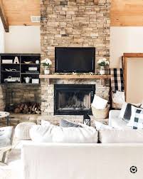 One end of fireplace wall with custom cabinetry, erthcoverings silver fox stone, and dimplex blf50 electric fireplace. The Top 90 Fireplace Wall Ideas Laptrinhx News