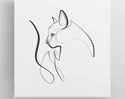 Cat Art Cat Art Print Cat Illustration Cat Print Cat Lover Cat Wall Art Cat Gift Single Line Cat Lover Gift Cat Whale Art Print Cat Art Print Orca Art