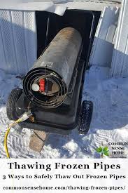 If the frozen sewer line is accessible, one home method is to use a space heater. Thawing Frozen Pipes 3 Ways To Safely Thaw Out Frozen Pipes