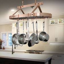 Enclume Handcrafted Oval Ceiling Hanging Pot Rack Wayfair In 2020 Pot Rack Hanging Ceiling Hanging Pot Rack