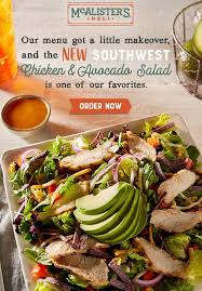 Try The New Chicken Avocado Salad At Mcalister S Deli Food Portions Southwest Chicken Salad Deli