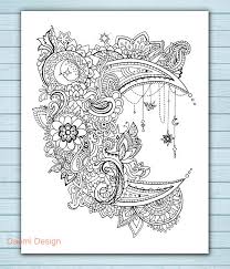 Printable Mandala Moon Coloring Page Moon Coloring Pages Mandala Coloring Pages Coloring Pages