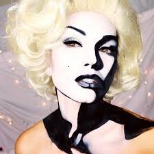 Black And White Halloween Makeup Ideas Black And White Marilyn Monroe Halloween Makeup Pop Art Marilyn Monroe Halloween Makeup I Black And White Makeup Halloween Makeup Inspiration Halloween Makeup