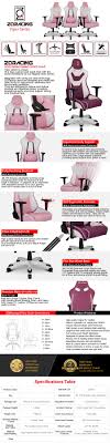 zqracing viper gaming chair white pink mwave com au
