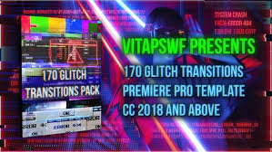 (once imported, you will not need to import them again.) create an adjustment layer above your footage and drag it out over the clips you want to. 170 Glitch Transitions Pack Videohive After Effects 29062629 Graphixtree