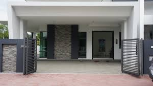 ﻿ side extension + pegola + floor tile + grille. Folded Autogate Car Porch House With Porch Porch Design