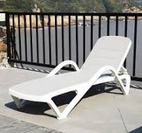 Garden Sunbed Swimming Poolside Fabric Patio Outdoor Plastic Beach Sun  Lounger With Padded Teslin