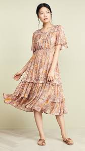 Spell And The Gypsy Collective Amethyst Garden Party Dress In Blush Modesens