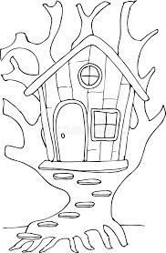 Coloring gourd and mushrooms fairy house printable magic. Doodle Style Fairy Tree House Stock Vector Illustration Of Castle Home 74252542
