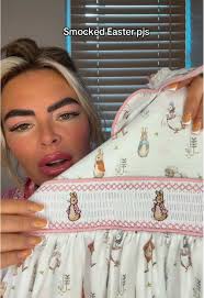 Stunning Smocked Easter Pajamas for Girls 7-8 Years Old