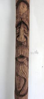 How To Carve A Woodspirit In A Hiking Stick The Apprehensive Soul Hand Carved Wood Spirit Walking Stick Walking Sticks Wood Spirit Wood Carving