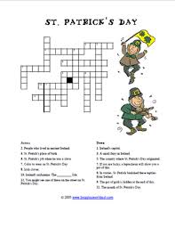 Patrick's day words do you think the kids can find? St Patrick S Day Crossword