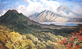 Hening dan tenang ketika menyaksikan keindahan gunung bromo. Basoeki Abdullah Pemandangan Di Kintamani Bali Bali Painting Indonesian Art Art