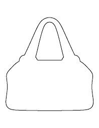 Black And White Bag Outline Printable Purse Template Hobo Bag Patterns Shoe Template Purse Sewing Patterns