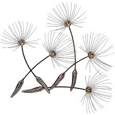 contemporary metal wall art dandelion