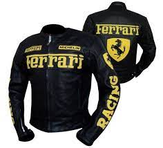 Handmade Men S Ferrari Motorcycle Leather Biker Jacket In Black With Yellow Logo Ha Winter Leather Jackets Harley Davidson Leather Jackets Leather Jacket Men