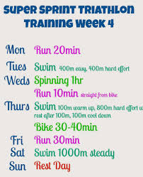 6 week beginner super sprint triathlon