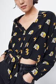 Tom Jerry C Warner Bros Inc Print Shirt Zara United States In 2020 Classy Outfits Printed Shirts Crop Shirt