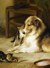 Walter Hunt British 1861 1941 The Highland Hearth 1903 Dog Paintings Puppy Art Vintage Dog