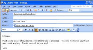 Once you've attached your file, you can click the send button to send your message as usual. Outlook 2003 Attaching A File