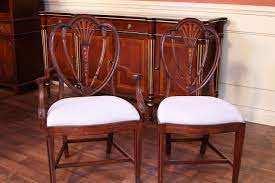 Set of 7 antique circa 1900 victorian balloon back chairs. Tall Back Sheraton Style Dining Chairs Hepplewhite Chairs