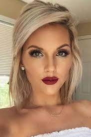 Classy And Modern Style Wedding Hairstyles For Short Hair Short Wedding Hair Blonde Hair Makeup Short Hair Styles