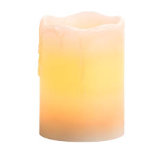 Candle Impressions Flameless Melted Drip Pillar Candle With Timer Walmart Com Walmart Com