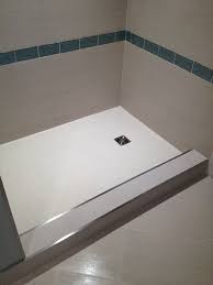 Clearwater Beach Florida Condo Master Bath Shower 12x24 Porcelain Tile W 3x6 Glass Tile Accent Bathroom Tile Designs Shower Tile Master Bathroom Renovation