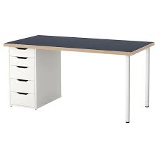 Linnmon Alex Tafel Blauw Wit Ikea Ikea Tafel Spaanplaat