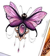 Butterfly Moth Diamond Chains Neotraditional Tattoo Design Ideas Gem Tattoo Jewel Tattoo Insect Tattoo