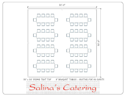 Pictured Is A Top View Of A 30x30 Tent This Layout Will Comfortably Fit 8 Of Our 8 Foot Long Banquet Tables And Seat Up To Banquet Tables Layout Table Seating