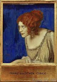 von stuck tilla durieux als circe kunstdruck leinwandbild gerahmtes bild kunstproduktion kunstdruck kunst