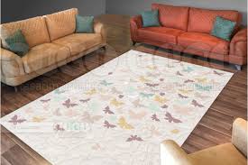 Bej Zeminde Ucusan Rengarenk Kelebekler Hali Ortusu Hali Nevresimi Contemporary Rug Rugs Home Decor