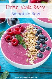 Vanilla Berry Smoothie Bowl Recipe Berry Smoothies Bowl Smoothie Bowl Recipe Protein Smoothie Bowl