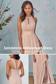 Jasmine Bridal B2 Sandstone Bridesmaid Dress Designer Bridesmaid Dresses Simple Bridesmaid Dresses Jasmine Bridesmaids Dresses Neutral Bridesmaid Dresses