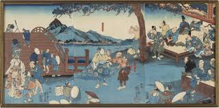 Utagawa Kuniyoshi 1797 98 1861 Triptych Japan Miyamoto Musashi Bukowskis Also, jessie/musashi's mother (who was also a team rocket agent) is named miyamoto, according to the cd drama version of mewtwo's birth. utagawa kuniyoshi 1797 98 1861