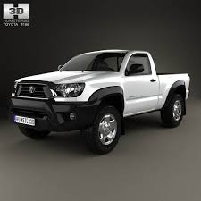 3d Model Of Toyota Tacoma Regular Cab 2012 Regular Cab Toyota Tacoma Toyota