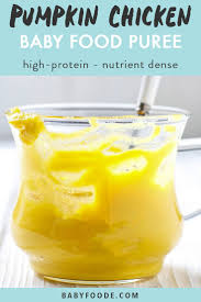 Pumpkin Chicken Baby Food Puree High Protein Baby Foode Recipe Baby Puree Recipes Chicken Baby Food Baby Food Recipes