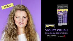 John Frieda S New Violet Crush Shampoo Conditioner Removes Brassiness In 1 Wash For Your Best Blonde It Has Crus Video Hair Mousse Extremely Oily Hair Brassy Hair