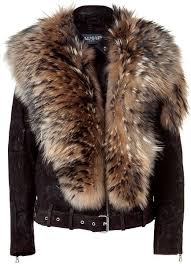 Balmain Brown Brown Leather Biker Jacket With Fur Collar Balmain Leather Jacket Fur Leather Jacket Leather Jackets Women