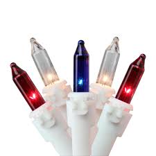 Northlight 0 25 In Red White Blue 4th Of July Mini Light Set With 20 Ft White Wire 100 Count 32737478 The Home Depot