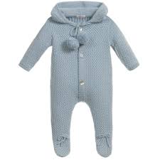 +pretty in pink jacket & booties. Blue Hooded Pram Suit Pram Suit Knitted Hood Fashion