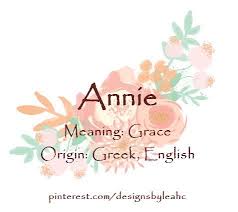 Baby Girl Name Annie Meaning Grace Origin Greek English Nickname Ann Babynames Babygirlnames Babynam Baby Names Baby Name Generator Baby Girl Names