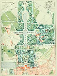 The peace of paris (1783) was signed at versailles, the proclamation of the german empire occurred in the vaunted hall of mirrors, and world war i was ended in the palace with the treaty of versailles, among many other events. Plan Of The Park Of Versailles Versailles How To Plan Paris Map