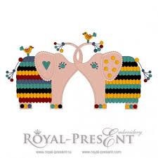 This pattern is an english translation by stephanie of all about ami (april 2014). Machine Embroidery Design Cute Two Elephants By Royal Embrpdery